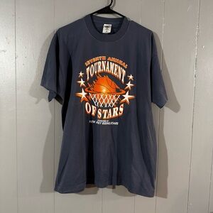 Vtg Single Stitch USA Made Graphic Print T Shirt Tournament Of Stars Men’s XL